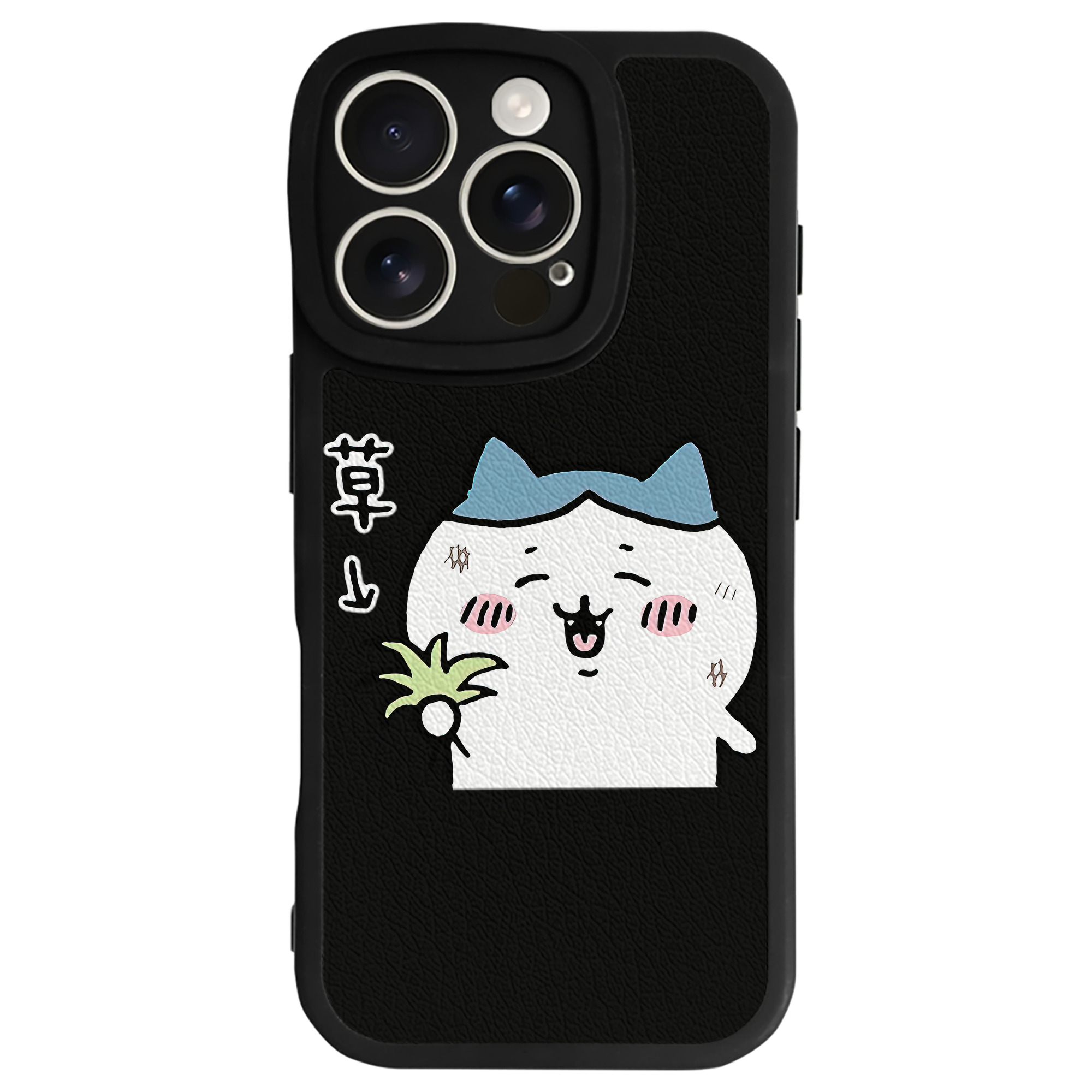 （画像用） ちいかわ ハチワレ Chii-kawa hachiware 【iPhone 16シリーズ対応】シリコンスマホケース（レザー調） 材質：シリコン